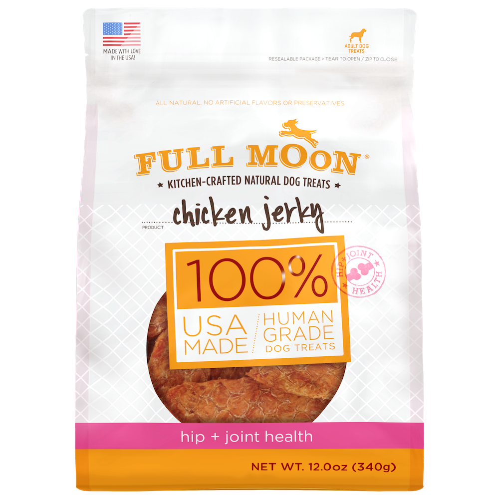 Chicken Jerky Dog Treats Hip and Joint Health for Dogs 100 Human Grade Made in the USA Full Moon