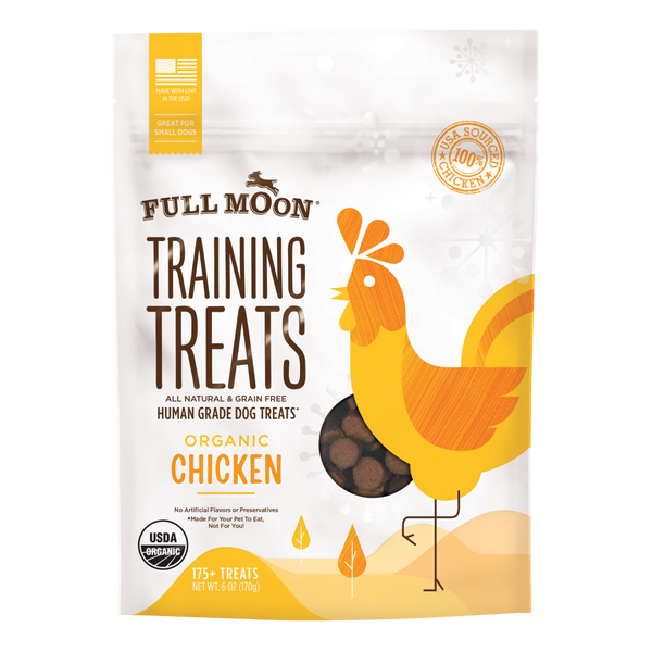 Full Moon Organic Human Grade Chicken Training Treats for Dogs 6 Ounce